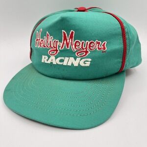 Vintage Heilig-Meyers Racing Hat Cap Snap Back Mens One Size Green NASCAR USA